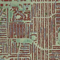 Second close-up of the map of Jasmine Estates, Florida print showing more streets and buildings