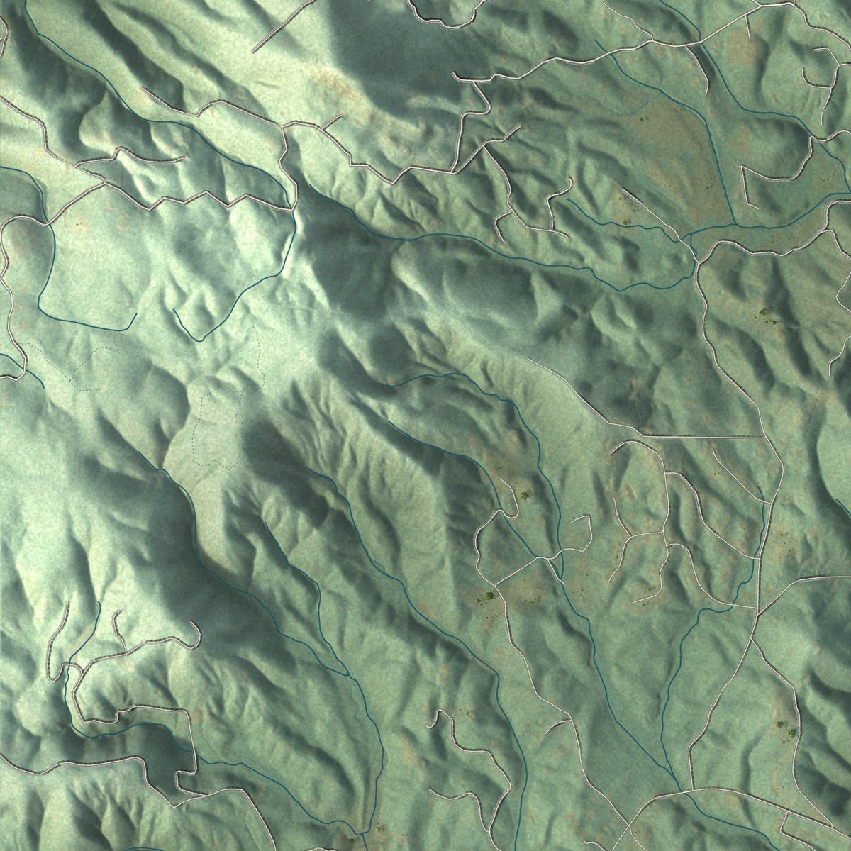 Second close-up of the map of Jasper, Georgia print showing more streets and buildings