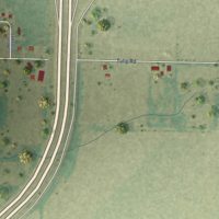 Second close-up of the map of Jasper, Missouri print showing more streets and buildings