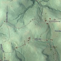 Second close-up of the map of Jasper, New York print showing more streets and buildings