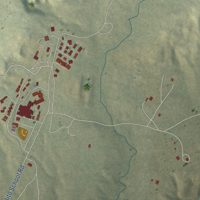 Second close-up of the map of Jeddito, Arizona print showing more streets and buildings