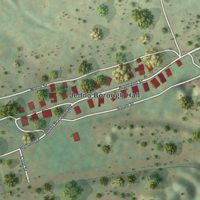 Second close-up of the map of Jeddo, Pennsylvania print showing more streets and buildings