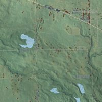 Second close-up of the map of Jefferson, Hillsdale County, Michigan print showing more streets and buildings
