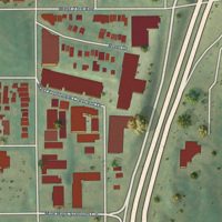 Second close-up of the map of Jefferson Park, Colorado print showing more streets and buildings