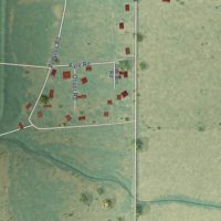 Second close-up of the map of Jennette, Arkansas print showing more streets and buildings