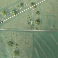 Second close-up of the map of Jennings, Kansas print showing more streets and buildings
