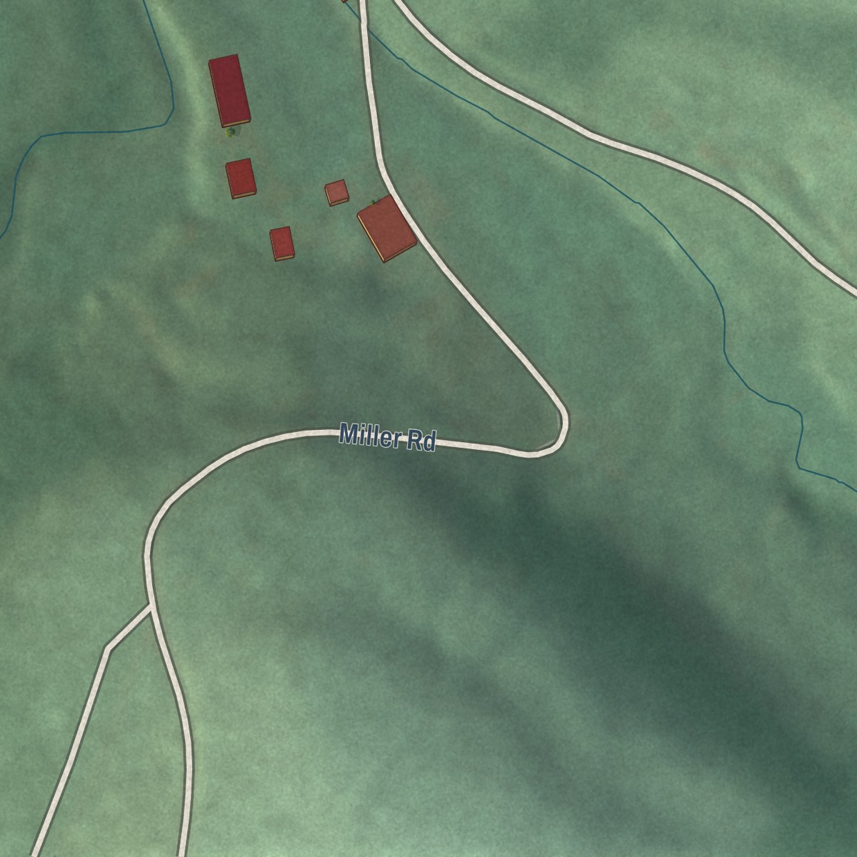 Second close-up of the map of Jennings, Maryland print showing more streets and buildings
