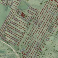 Second close-up of the map of Jennings, Missouri print showing more streets and buildings