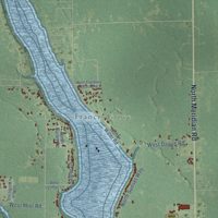 Second close-up of the map of Jerome, Michigan print showing more streets and buildings