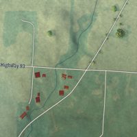 Second close-up of the map of Jersey, Ohio print showing more streets and buildings