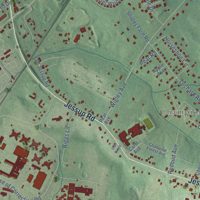 Second close-up of the map of Jessup, Maryland print showing more streets and buildings