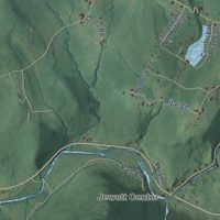 Second close-up of the map of Jewett, New York print showing more streets and buildings
