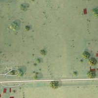 Second close-up of the map of Joes, Colorado print showing more streets and buildings