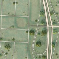 Second close-up of the map of Johnson City, Oregon print showing more streets and buildings