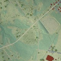 Second close-up of the map of Johnston, South Carolina print showing more streets and buildings