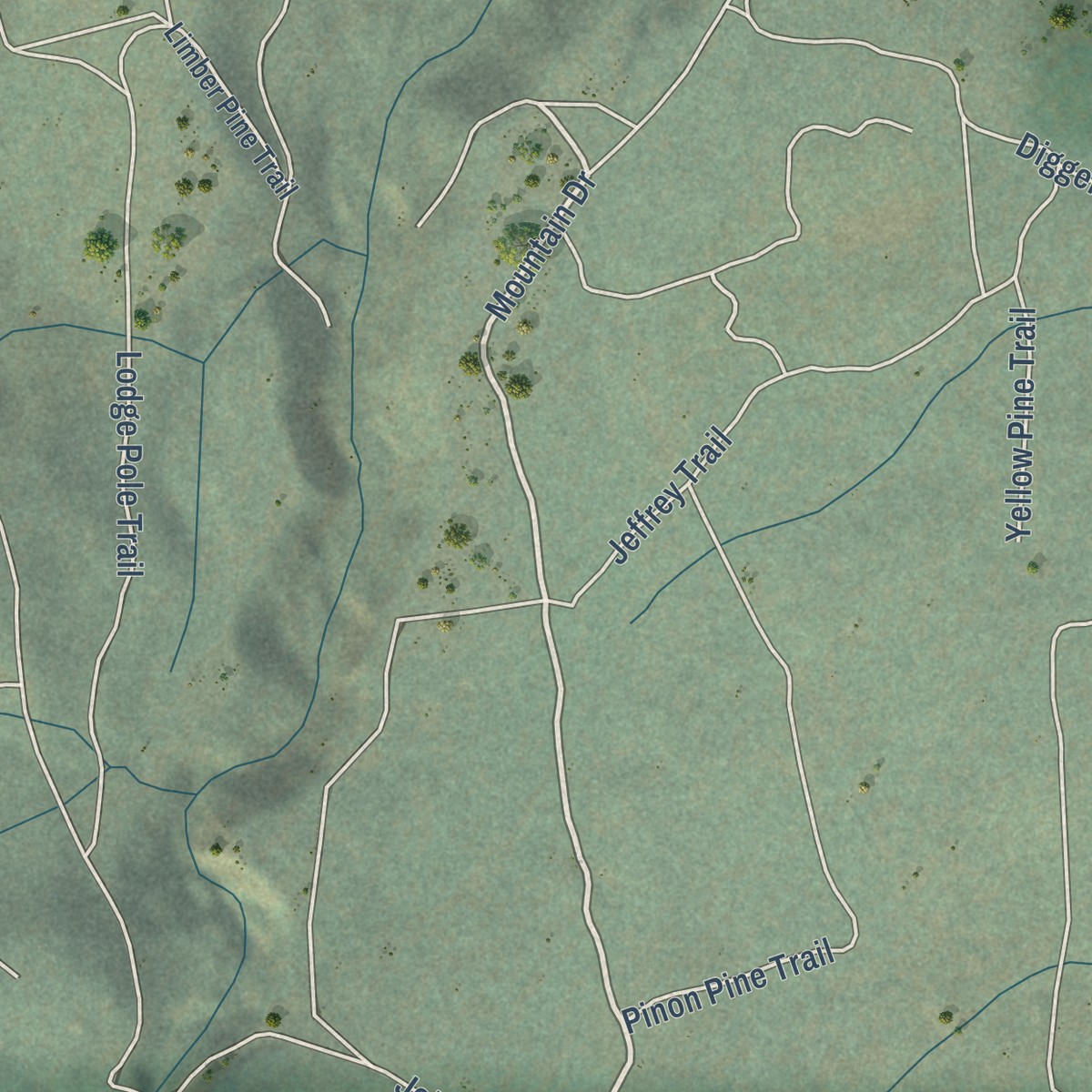 Second close-up of the map of Johnsville, California print showing more streets and buildings