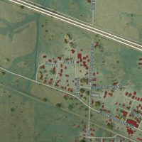 Second close-up of the map of Jonesburg, Missouri print showing more streets and buildings