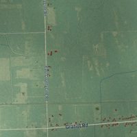Second close-up of the map of Jonesfield, Michigan print showing more streets and buildings