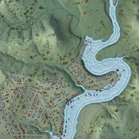 Second close-up of the map of Jonestown, Texas print showing more streets and buildings