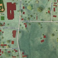 Second close-up of the map of Joppa, Illinois print showing more streets and buildings