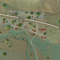 Second close-up of the map of Jordan Valley, Oregon print showing more streets and buildings