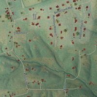 Second close-up of the map of Josephville, Missouri print showing more streets and buildings
