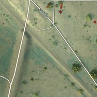 Second close-up of the map of Judith Gap, Montana print showing more streets and buildings
