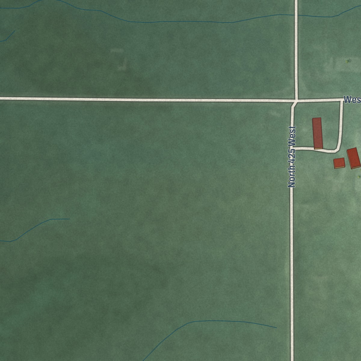 Second close-up of the map of Judyville, Indiana print showing more streets and buildings