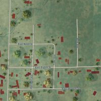 Second close-up of the map of Junction City, Illinois print showing more streets and buildings