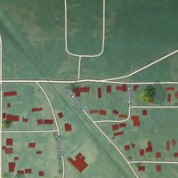Second close-up of the map of Junction City, Louisiana print showing more streets and buildings