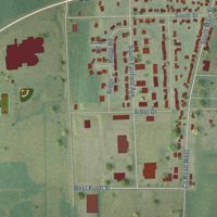 Second close-up of the map of Juneau, Wisconsin print showing more streets and buildings