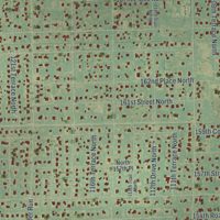 Second close-up of the map of Jupiter Farms, Florida print showing more streets and buildings