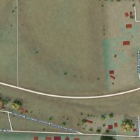 Second close-up of the map of Kahlotus, Washington print showing more streets and buildings