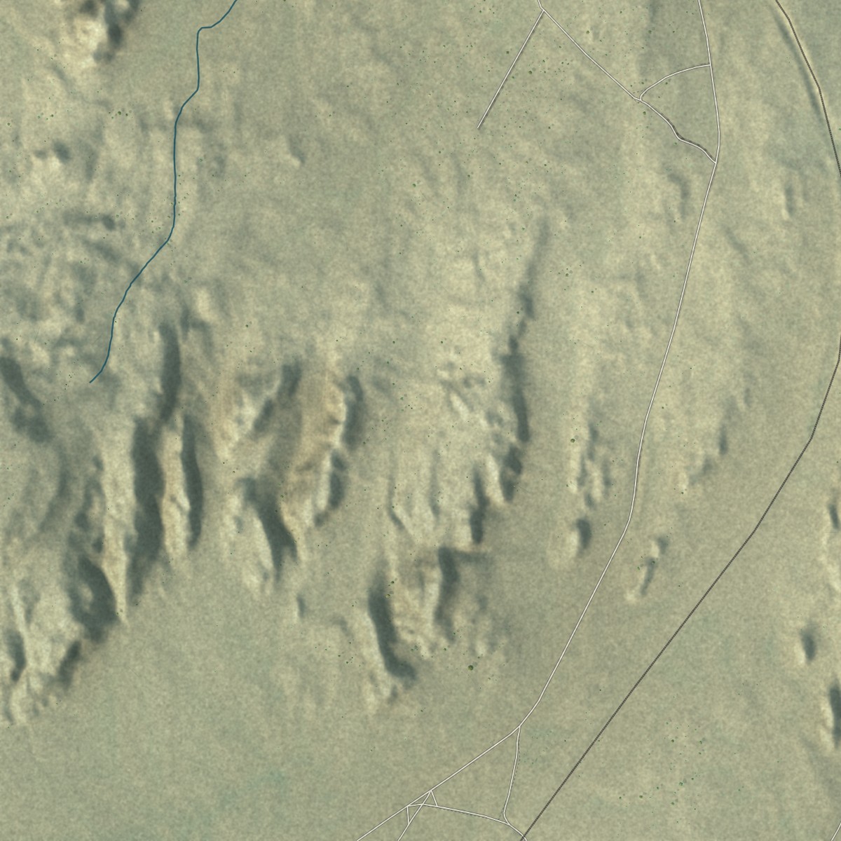Second close-up of the map of Kaibito, Arizona print showing more streets and buildings