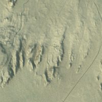 Second close-up of the map of Kaibito, Arizona print showing more streets and buildings