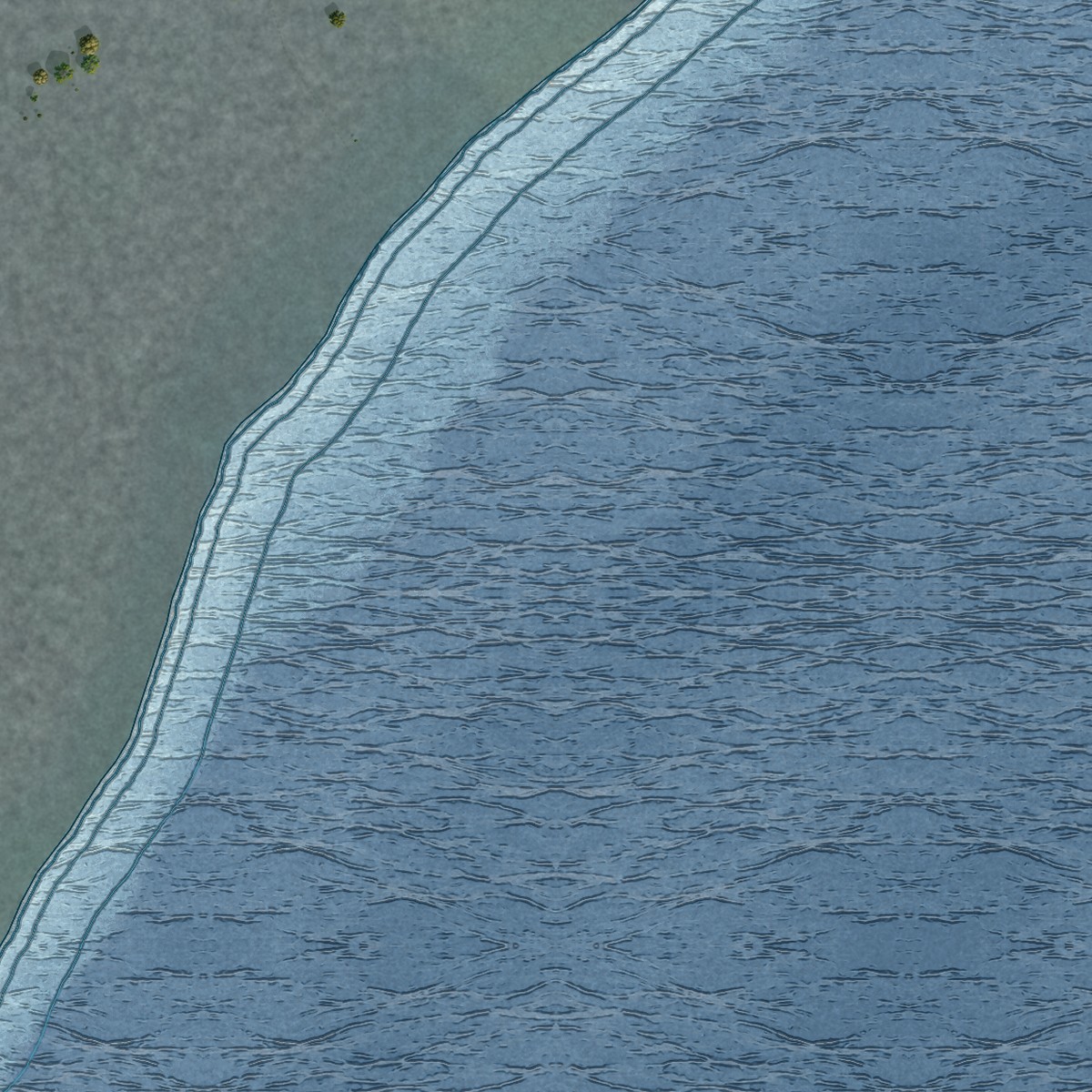 Second close-up of the map of Kalapana, Hawaii print showing more streets and buildings