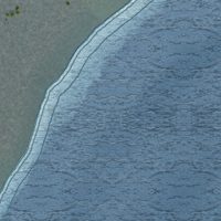 Second close-up of the map of Kalapana, Hawaii print showing more streets and buildings