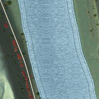 Second close-up of the map of Kampsville, Illinois print showing more streets and buildings