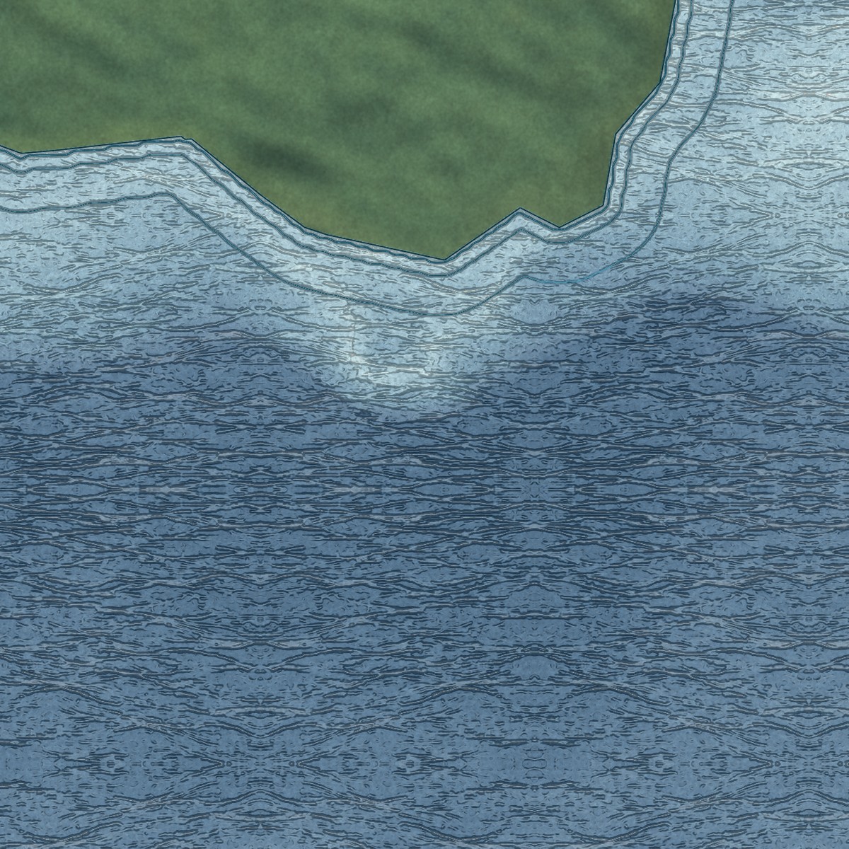 Second close-up of the map of Kasaan, Alaska print showing more streets and buildings