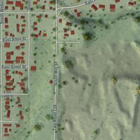 Second close-up of the map of Kasota, Minnesota print showing more streets and buildings
