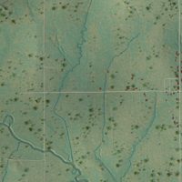 Second close-up of the map of Katie, Oklahoma print showing more streets and buildings