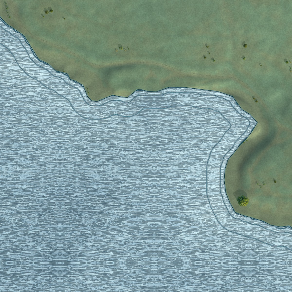 Second close-up of the map of Kaumakani, Hawaii print showing more streets and buildings