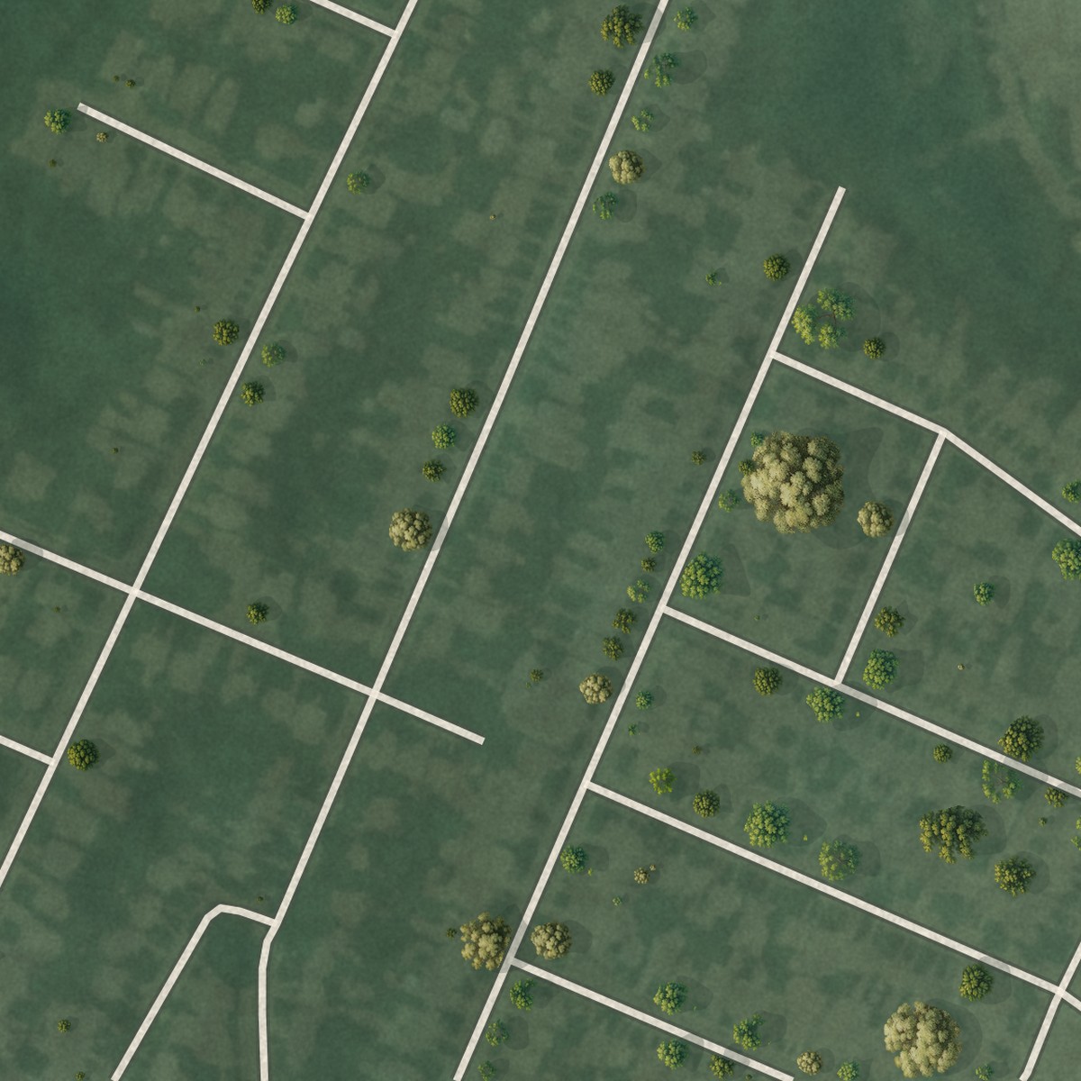 Second close-up of the map of Kean University, New Jersey print showing more streets and buildings