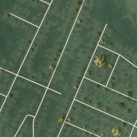 Second close-up of the map of Kean University, New Jersey print showing more streets and buildings