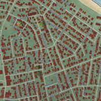 Second close-up of the map of Keansburg, New Jersey print showing more streets and buildings
