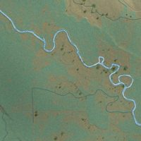 Second close-up of the map of Keating, Oregon print showing more streets and buildings
