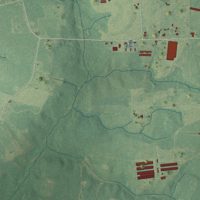 Second close-up of the map of Keener, North Carolina print showing more streets and buildings