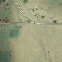 Second close-up of the map of Keensburg, Illinois print showing more streets and buildings