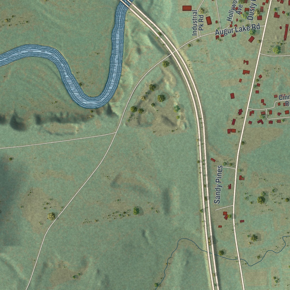 Second close-up of the map of Keeseville, New York print showing more streets and buildings