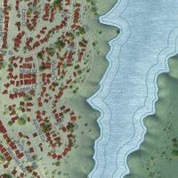 Second close-up of the map of Kelly Ridge, California print showing more streets and buildings